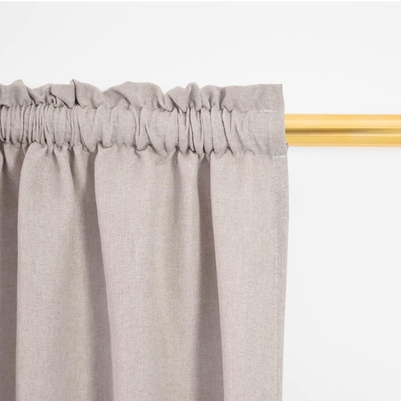 Beige 3 Pieces Tier Curtains - Picture 5 of 6